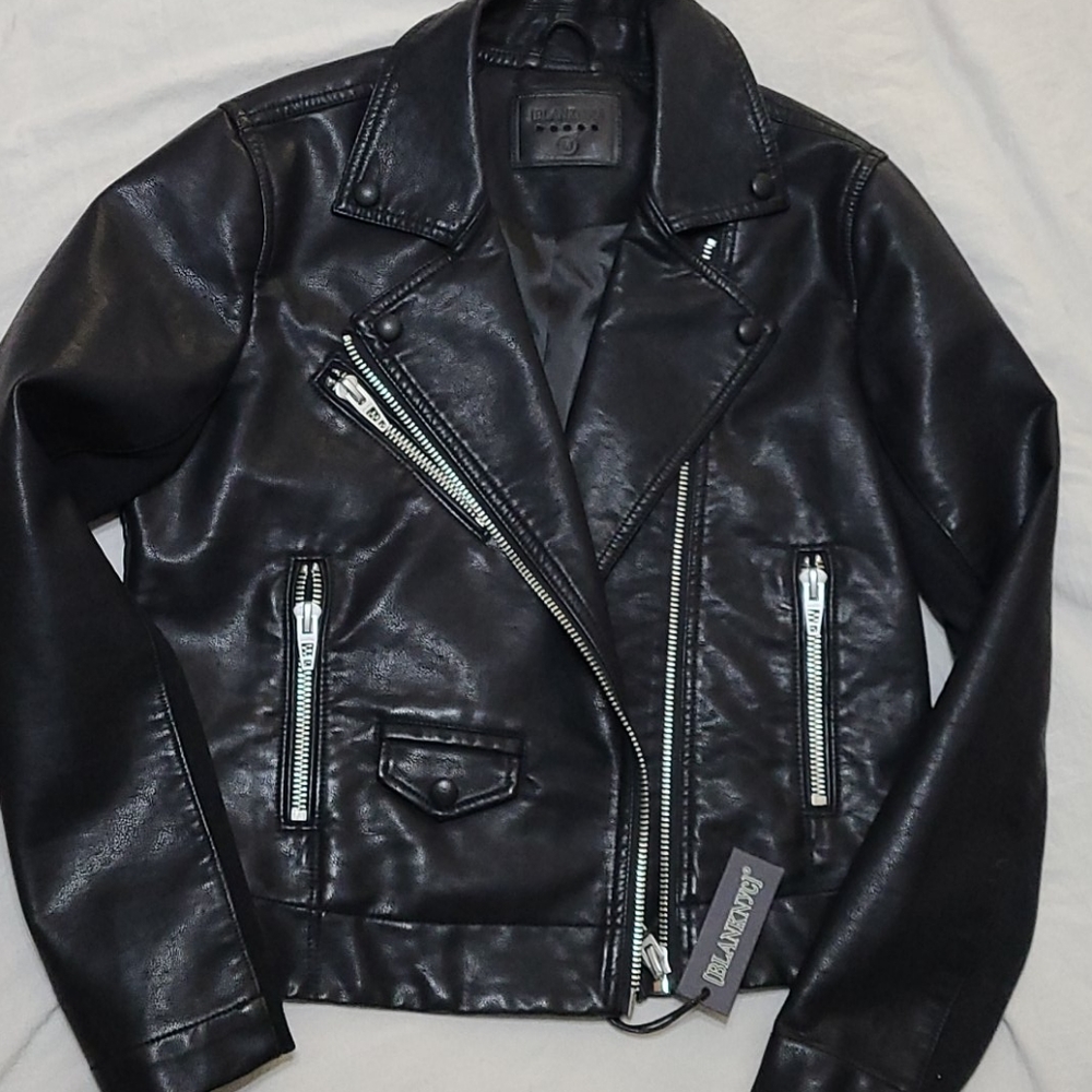 Black leather jacket NWT